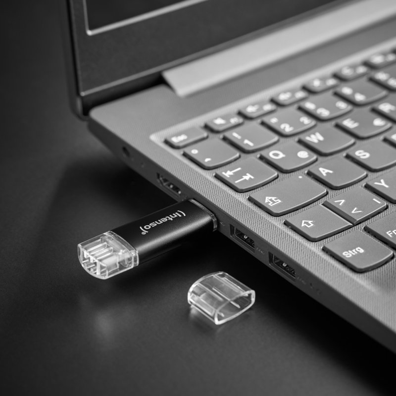 Intenso Twist Line USB flash drive 16 GB USB Type-A / USB Type-C 3.2 Gen 1 (3.1 Gen 1) Anthracite