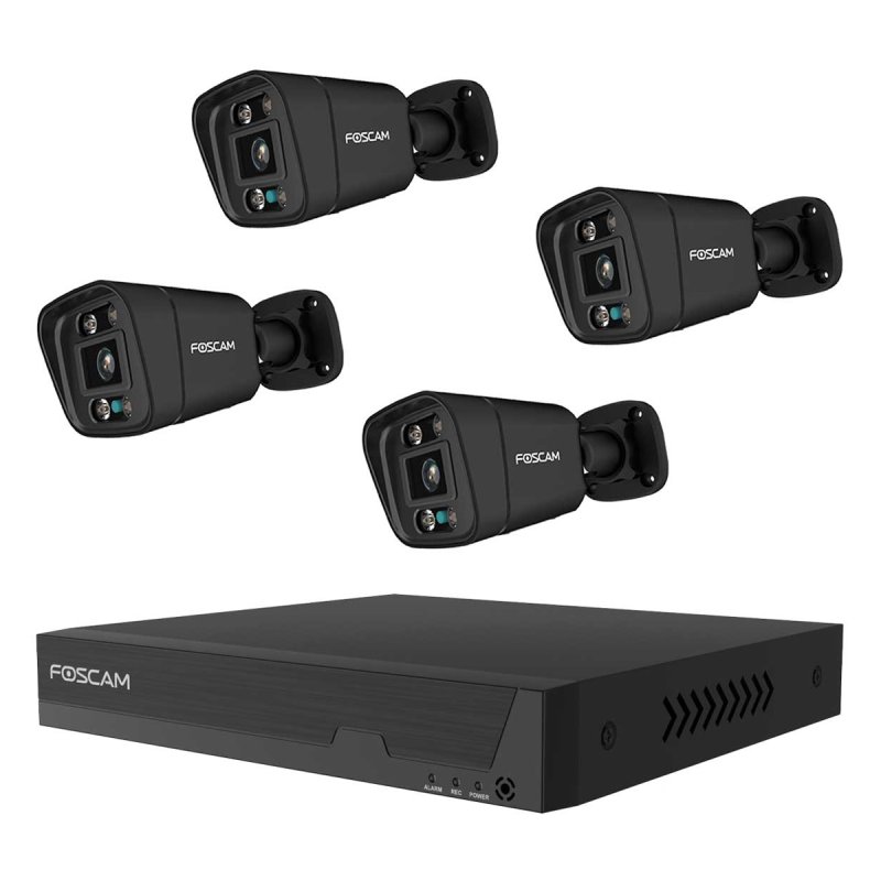 FN9108E B4 2T (schwarz, 8 Kanal Netzwerk-Videorekorder FN9108E, 4x V5EP Überwachungskamera)
