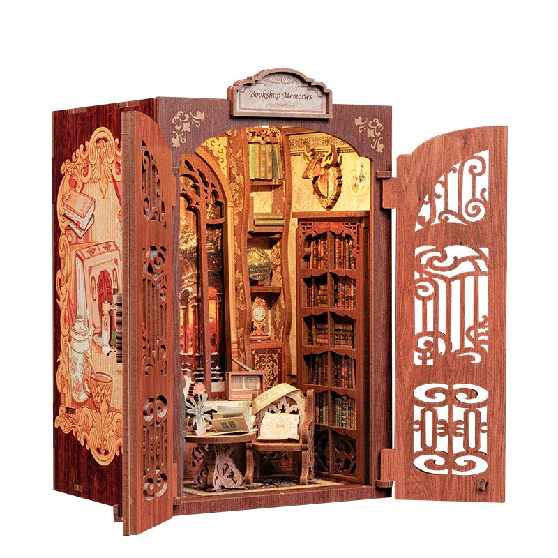 Spielmanufaktur Bausatz Verborgene Bücherstube Maison miniature bricolée