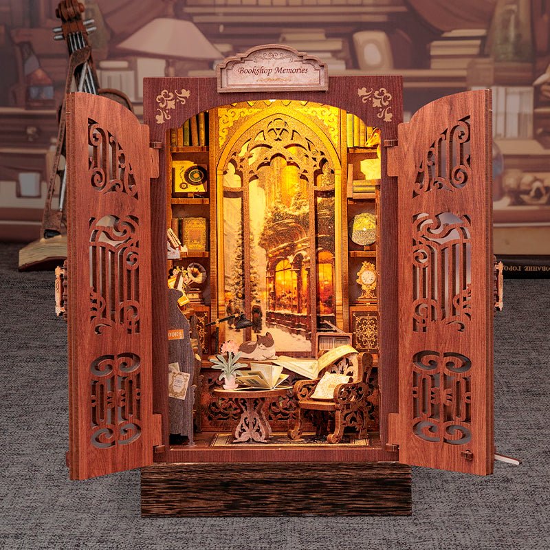 Spielmanufaktur Bausatz Verborgene Bücherstube Maison miniature bricolée