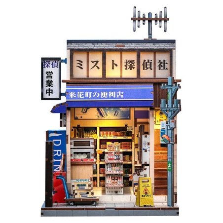 Miniature House Model Kit Beika-cho Convenience Store 22 x 15 cm
