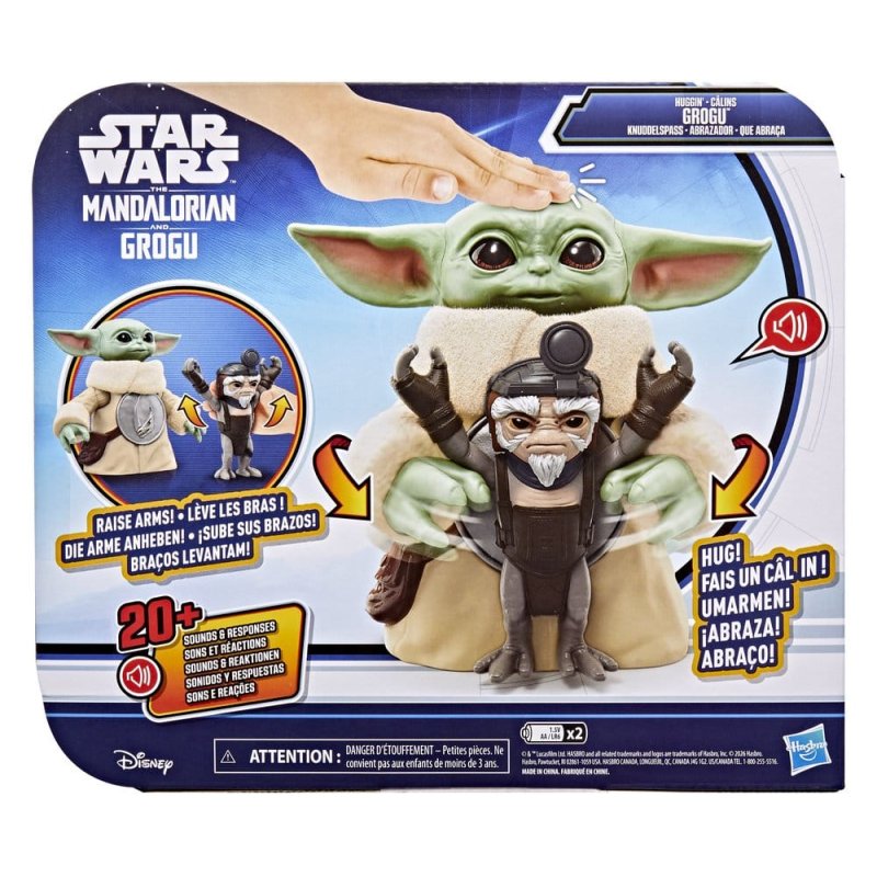 Star Wars: The Mandalorian & Grogu Electronic Action Figure Huggin' Grogu & Anzellan 17 cm
