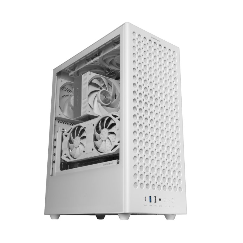 Boitier Moyen Tour ATX Mars Gaming MC-T800 avec panneau vitré (Blanc)