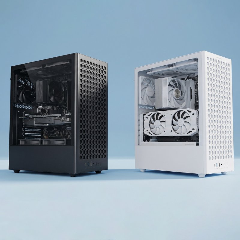 Boitier Moyen Tour ATX Mars Gaming MC-T800 avec panneau vitré (Blanc)