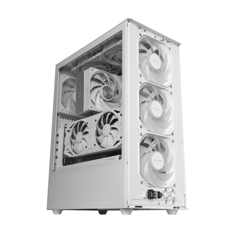 Boitier Moyen Tour ATX Mars Gaming MC-T800 avec panneau vitré (Blanc)