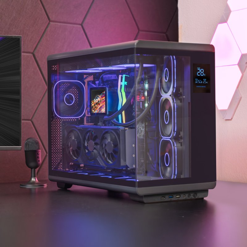 Boitier Moyen Tour ATX Mars Gaming MC-REVMAX RGB avec panneaux vitrés (Noir)