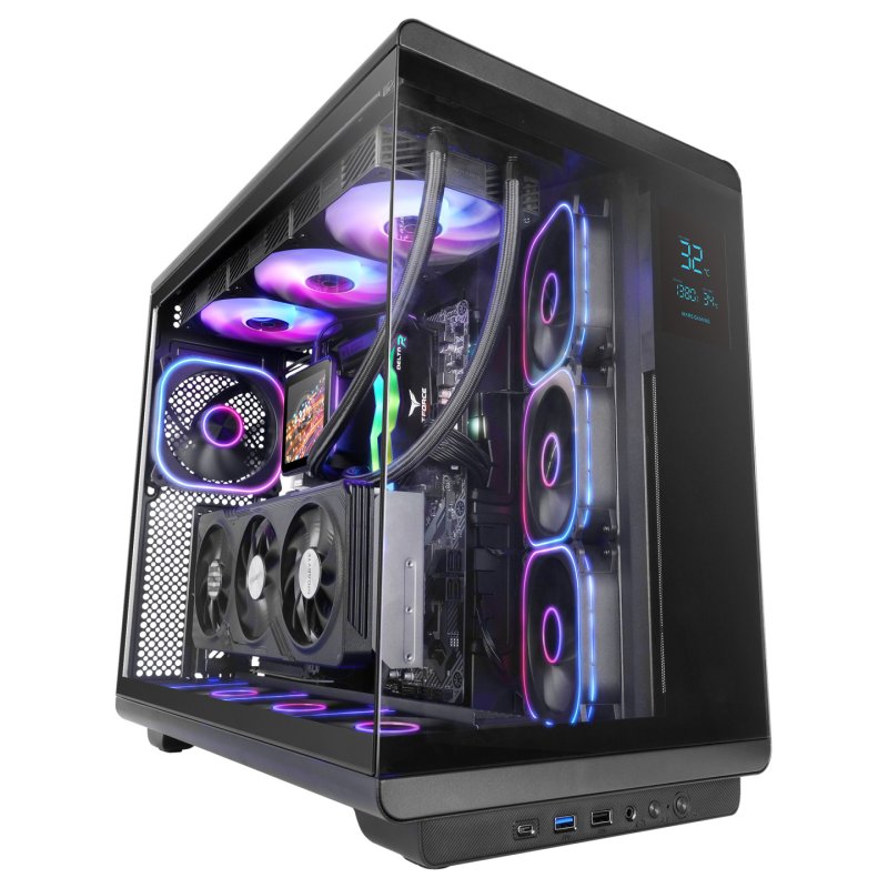 Boitier Moyen Tour ATX Mars Gaming MC-REVMAX RGB avec panneaux vitrés (Noir)