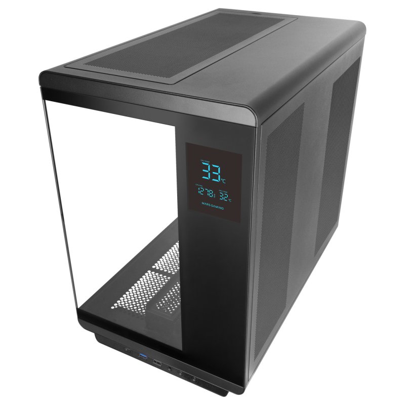 Mars Gaming MCREVMAX computer case Midi Tower Black