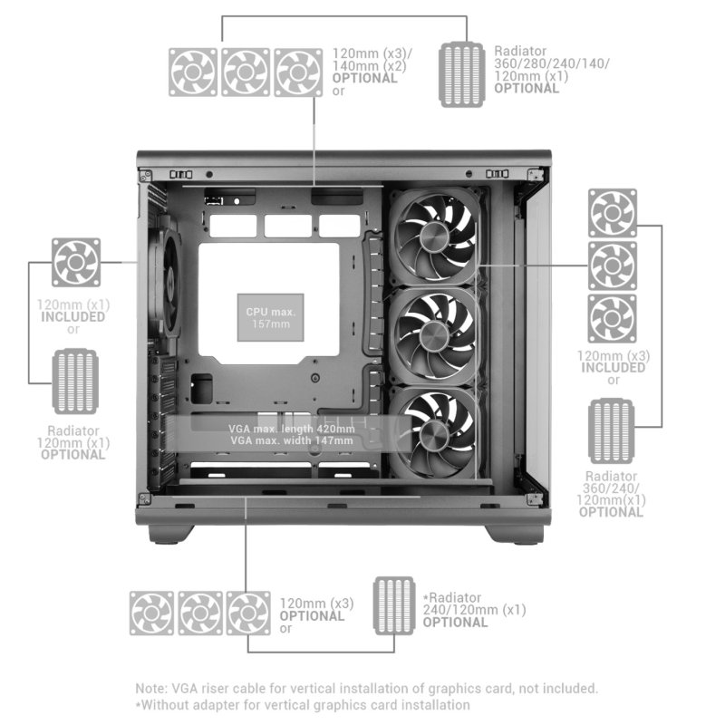 Mars Gaming MCREVMAX computer case Midi Tower Black