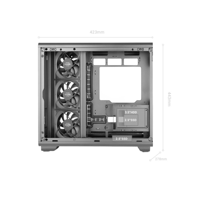 Mars Gaming MCREVMAX computer case Midi Tower Black