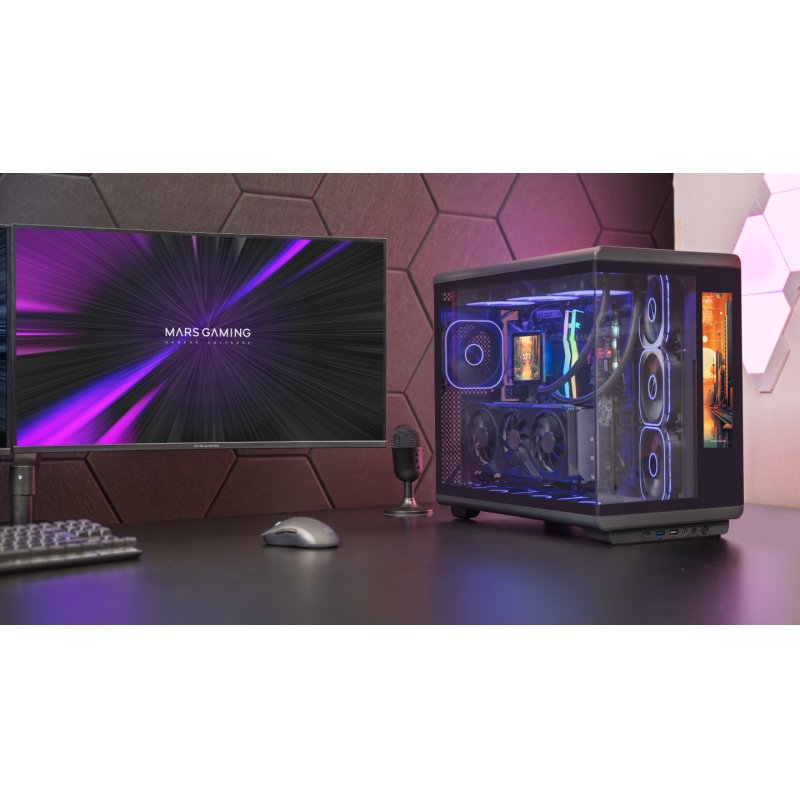 Mars Gaming MCREVMAX computer case Midi Tower Black