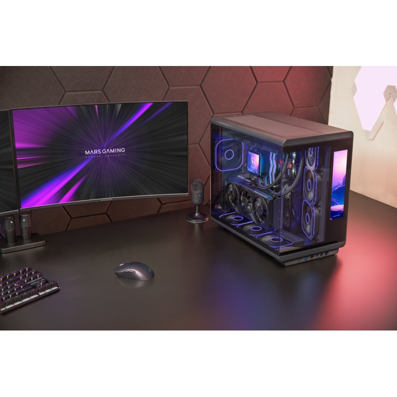 Boitier Moyen Tour ATX Mars Gaming MC-REVMAX RGB avec panneaux vitrés (Noir)