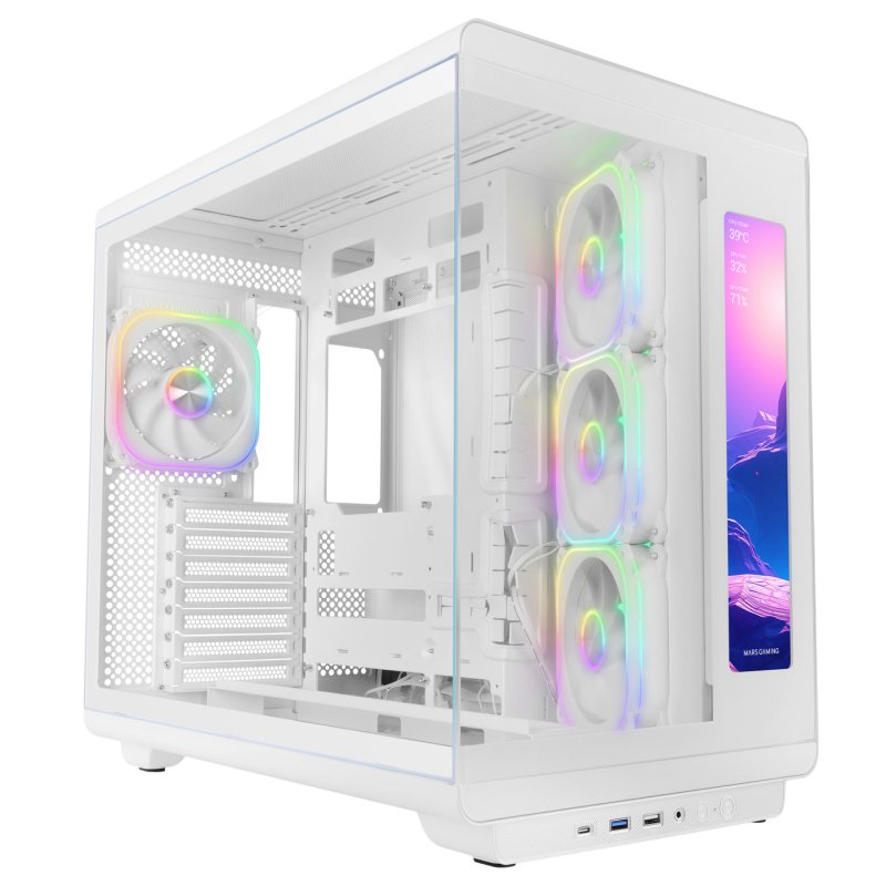 Mars Gaming MCREVMAXW unité centrale Midi Tower Blanc