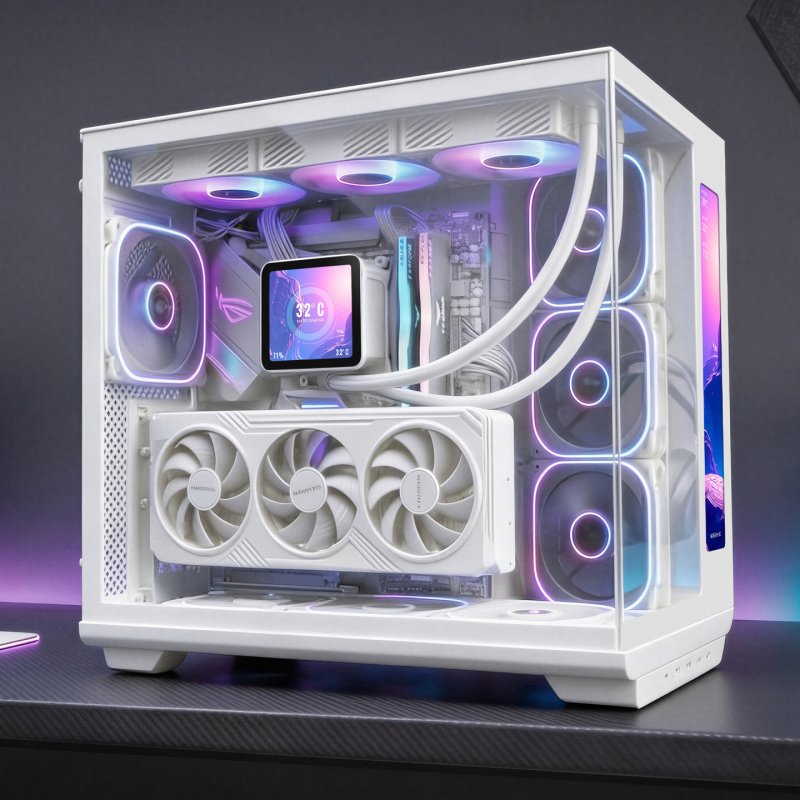 Mars Gaming MCREVMAXW unité centrale Midi Tower Blanc