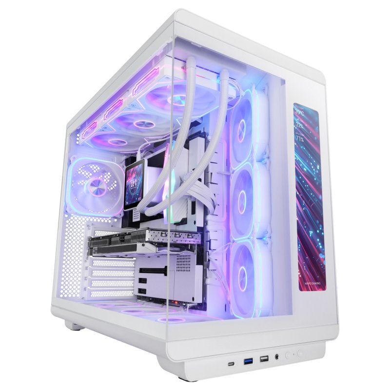 Mars Gaming MCREVMAXW unité centrale Midi Tower Blanc