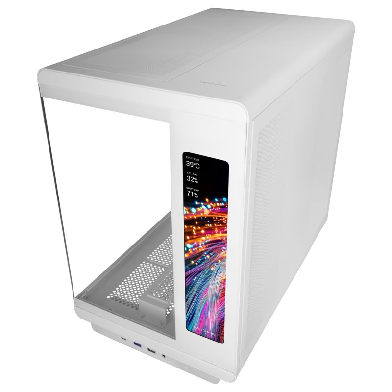 Boitier Moyen Tour ATX Mars Gaming MC-REVMAX RGB avec panneaux vitrés (Blanc)