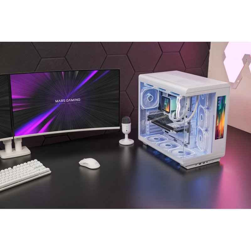 Mars Gaming MCREVMAXW unité centrale Midi Tower Blanc