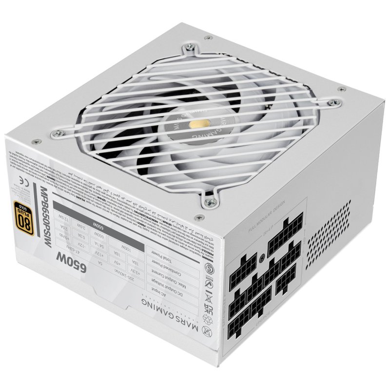 Mars Gaming MPB650PSIW unité d'alimentation d'énergie Blanc