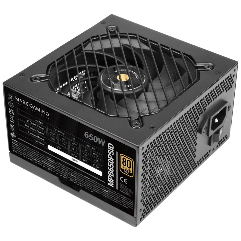 Mars Gaming MPB650PSID unité d'alimentation d'énergie 650 W Noir