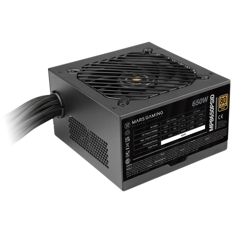 Alimentation ATX Mars Gaming MPB Pro SID - 650W (Noir)