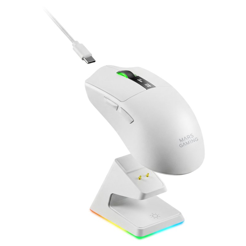 Souris sans fil Gamer Mars Gaming MMW-Elite (Blanc)