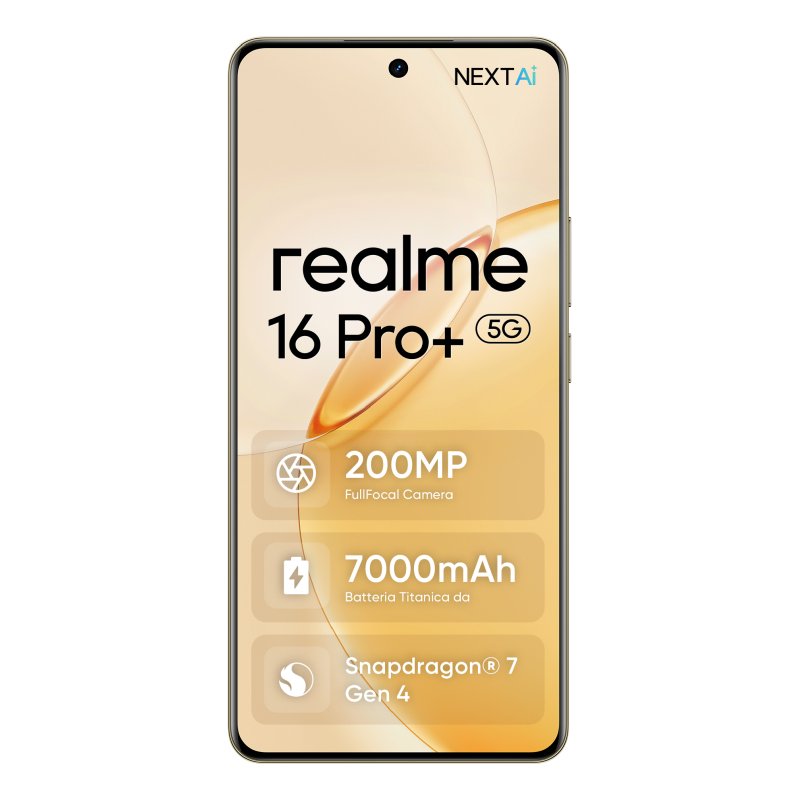 realme 16 Pro 17.3 cm (6.8") 5G USB Type-C 12 GB 512 GB 7000 mAh Gold