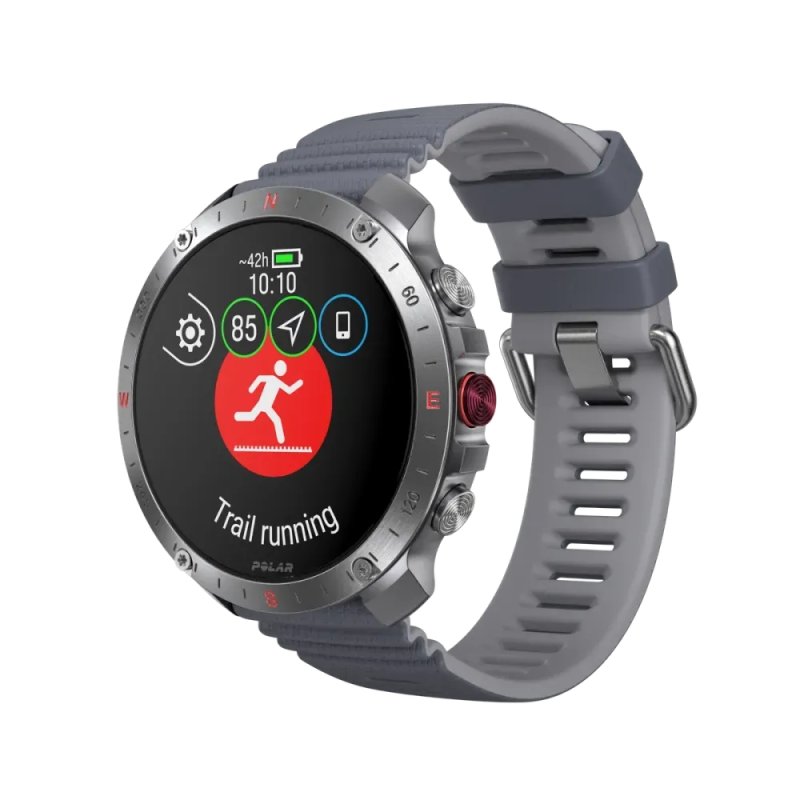 Polar Grit X2 Pro 3,53 cm (1.39") AMOLED Numérique 454 x 454 pixels Écran tactile Gris GPS (satellite)