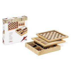 Inlaid Chess Draughts Backgammon set