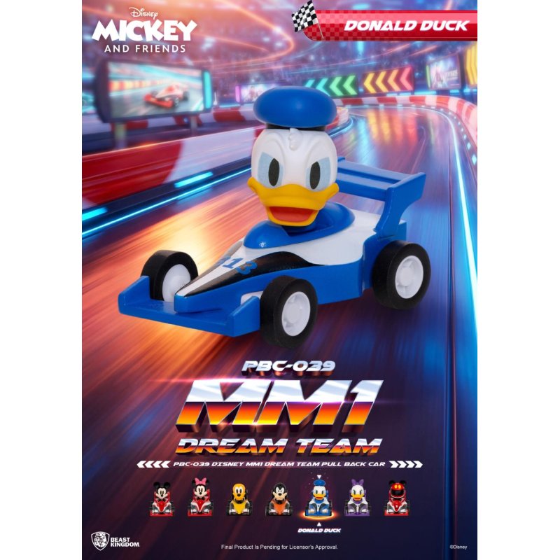 DISNEY - MM1 Dream Teal Pull Black Car - Set 6 Figurine Blind Box 5cm