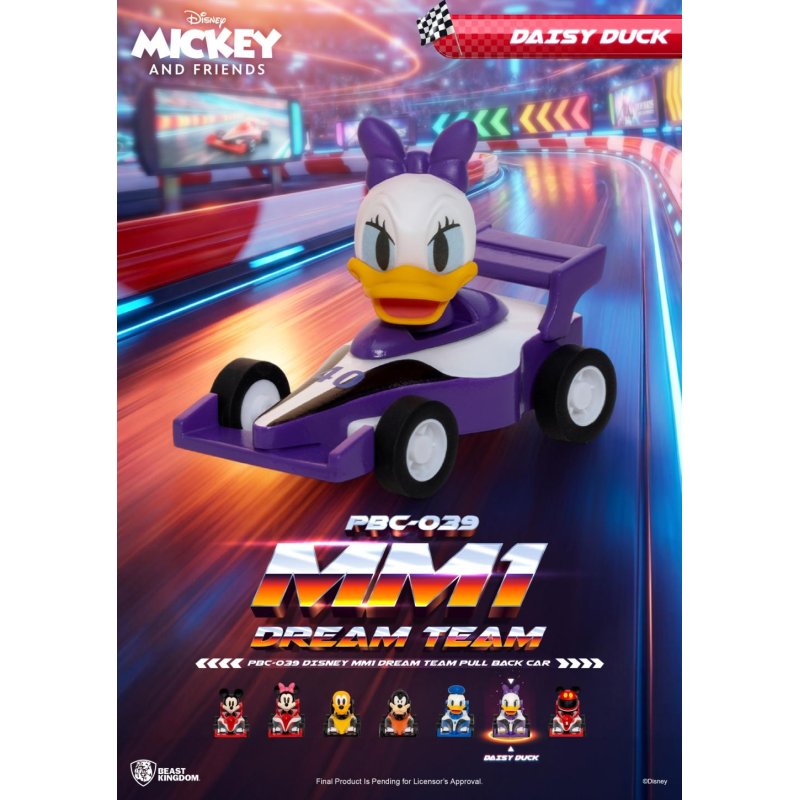 DISNEY - MM1 Dream Teal Pull Black Car - Set 6 Figurine Blind Box 5cm
