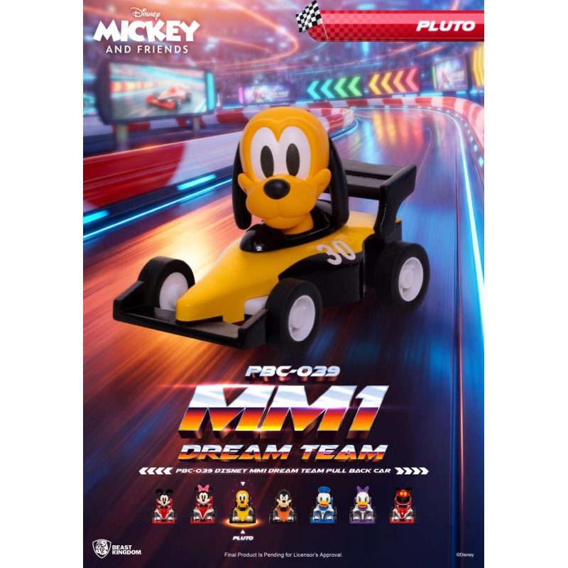 DISNEY - MM1 Dream Teal Pull Black Car - Set 6 Figurine Blind Box 5cm