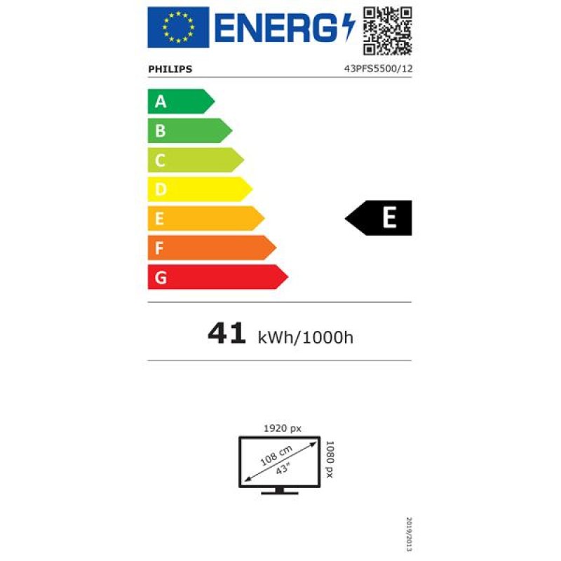 Philips 43PFS5500/12 TV 109.2 cm (43 ) Full HD Titan OS Black