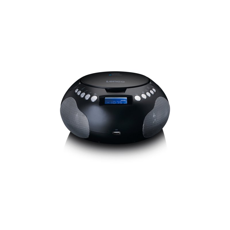 Lenco SCD-331 Portable Analogique Noir, Argent