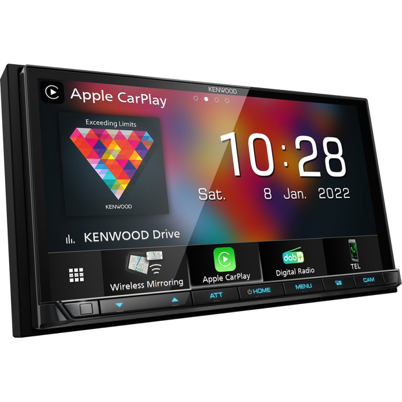 Kenwood Electronics DMX8021DABS car media receiver Black Wi-Fi 200 W Bluetooth