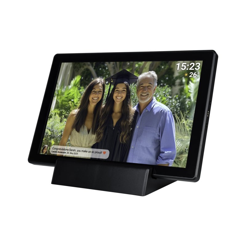 Denver PFF-1070B digital photo frame Black 25.6 cm (10.1") Touchscreen Wi-Fi