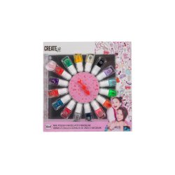 Create It! - 16 Nail Polish w. Spinning Wheel (84515A)