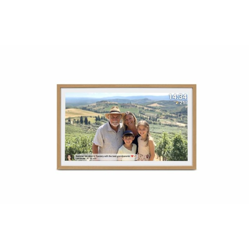 Denver PFF-3263LW digital photo frame Wood 80 cm (31.5") Touchscreen Wi-Fi