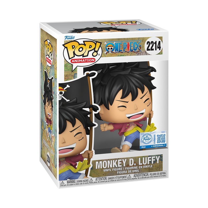 ONE PIECE - POP Animation N° 2214 - Luffy avec Drapeau