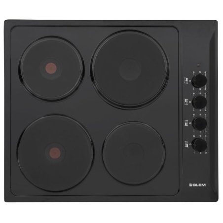 Glem Gas GTL640BK plaque Noir Intégré Plaque scellée 4 zone(s)