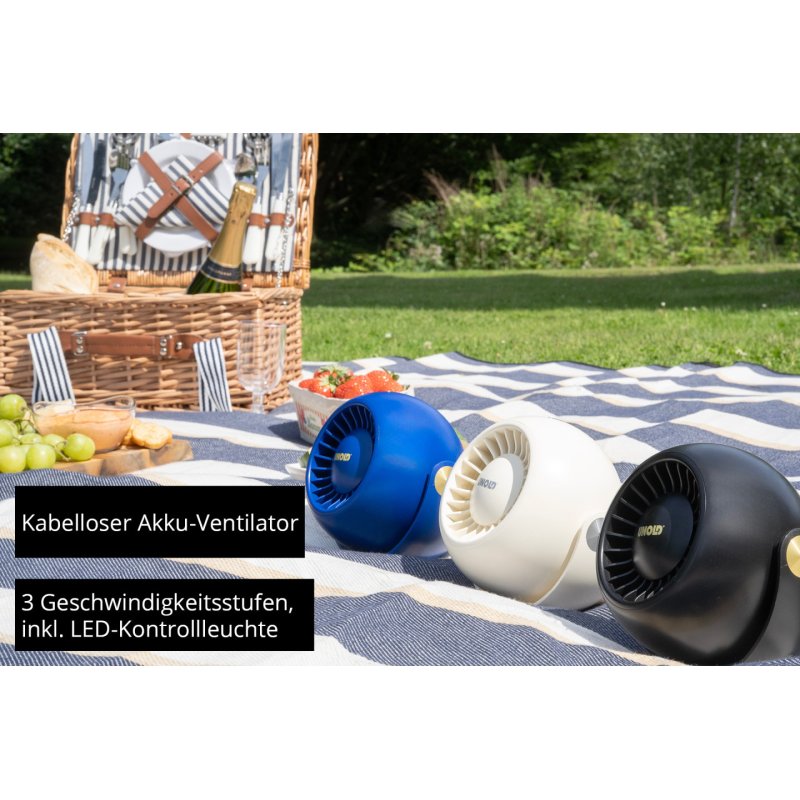 Unold Ventilator Breezy Bowl 86679 Noir, Bleu 9 cm Ventilateur portable