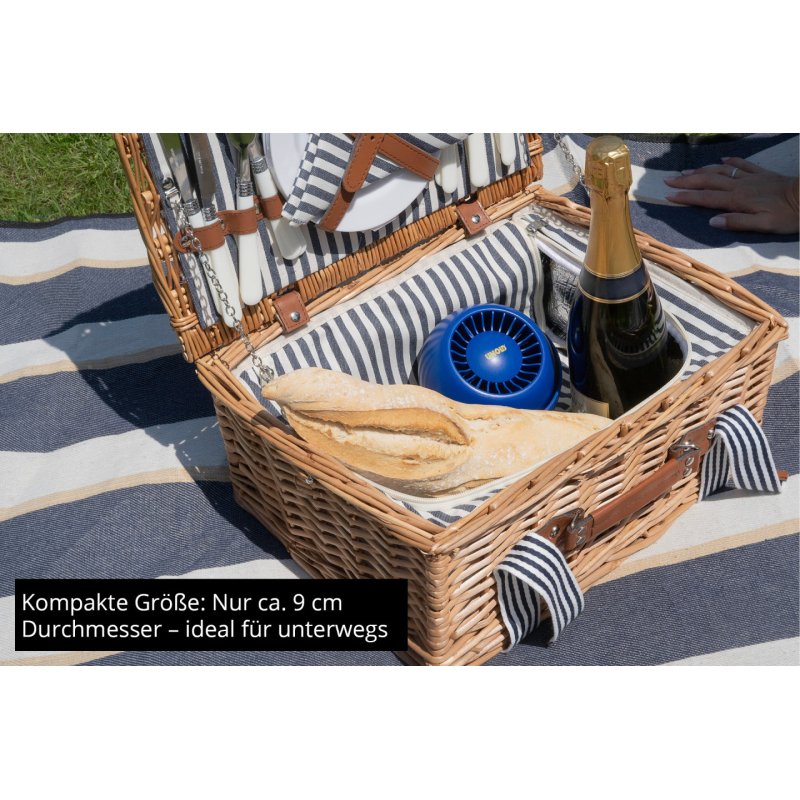 Unold Ventilator Breezy Bowl 86679 Noir, Bleu 9 cm Ventilateur portable