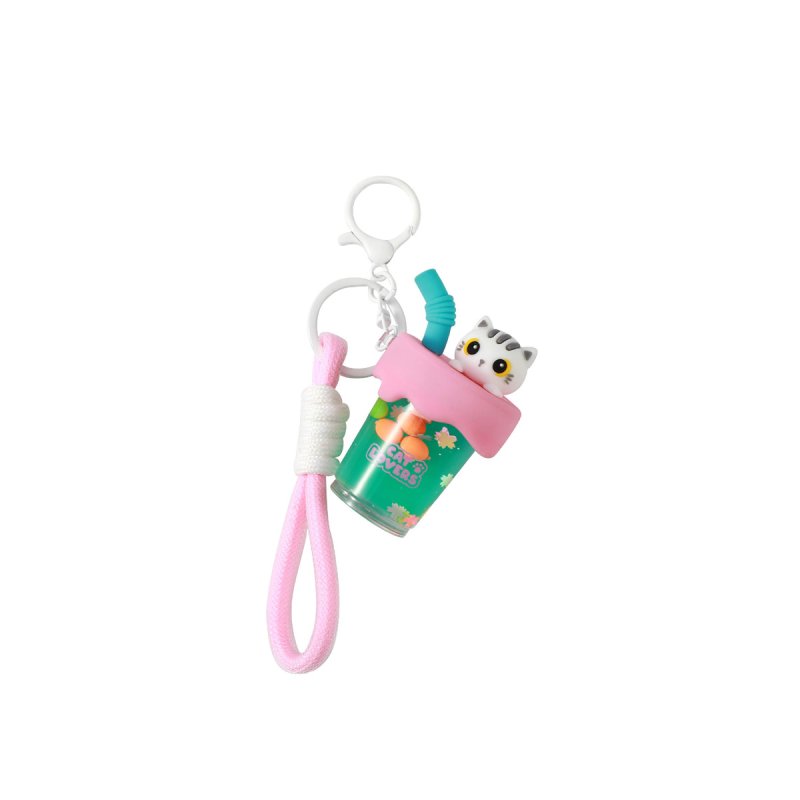 iTotal - Bubble Tea keychain WHITE CAT (XL3078)
