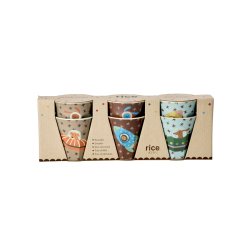 Rice - Melamine Kids Cup with Dogs in Space Print - Small - 160 ml