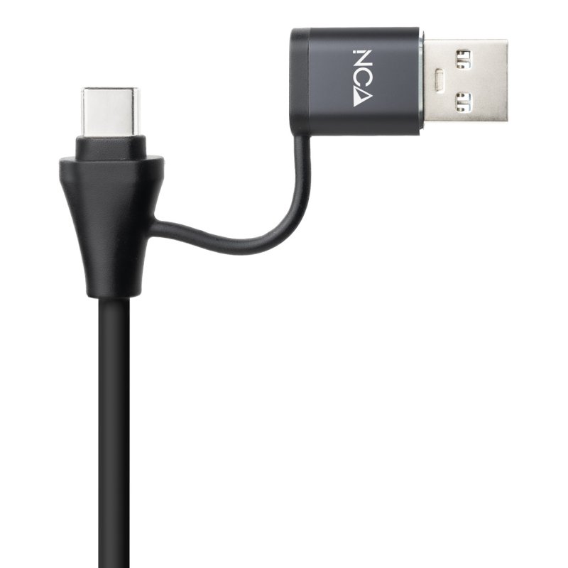 Nanocable 10.15.0001 video cable adapter HDMI Type A (Standard) USB Type-C USB Type-A Grey