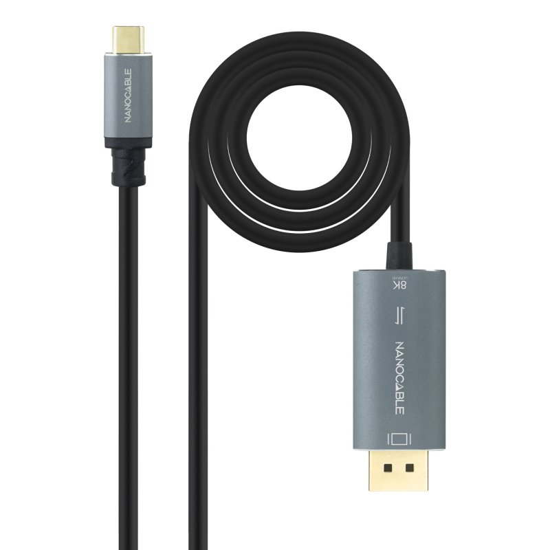 Nanocable 10.15.5022 câble vidéo et adaptateur 2 m USB Type-C DisplayPort Noir