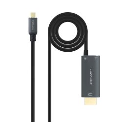 Nanocable 10.15.5182 video cable adapter 1.8 m USB Type-C HDMI USB Type-C Black