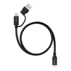 Nanocable 10.01.4801 câble USB USB 3.2 Gen 2 (3.1 Gen 2) 1 m USB A/USB C USB C 10 Gbit/s 60 W Noir