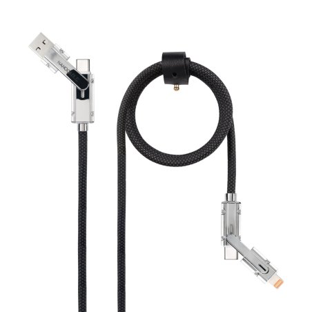 Nanocable 10.01.2601 USB cable 1 m USB A/USB C USB C/Lightning 27 W Black, Grey