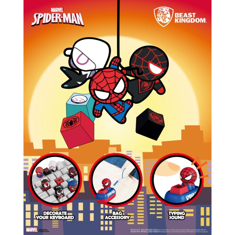 SPIDER MAN - Keycaps - Blind Box Figurine 5cm (6pcs)