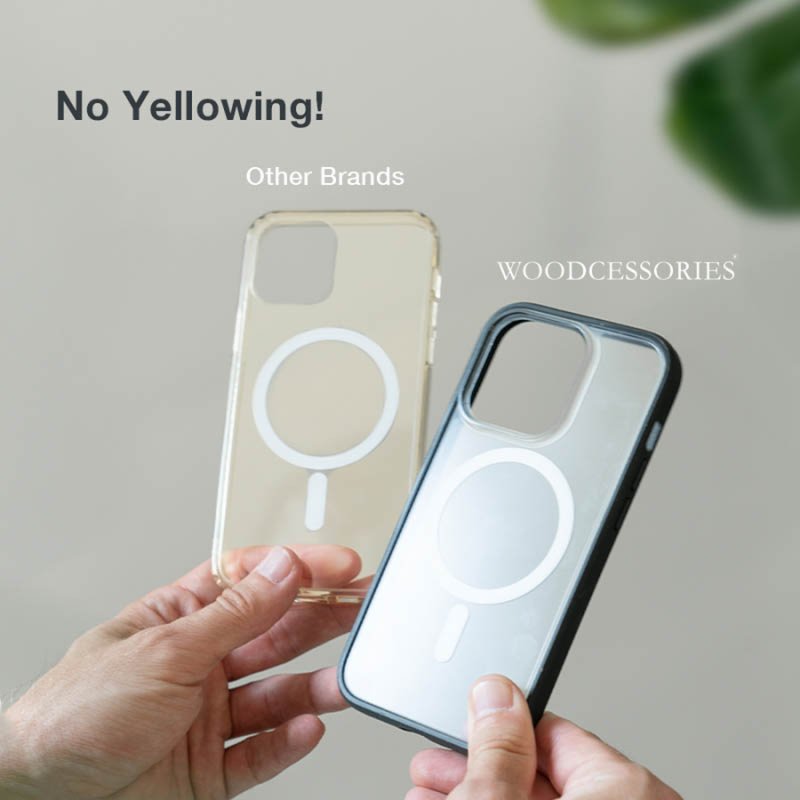 Woodcessories Clear Case MagSafe Black iPhone 14
